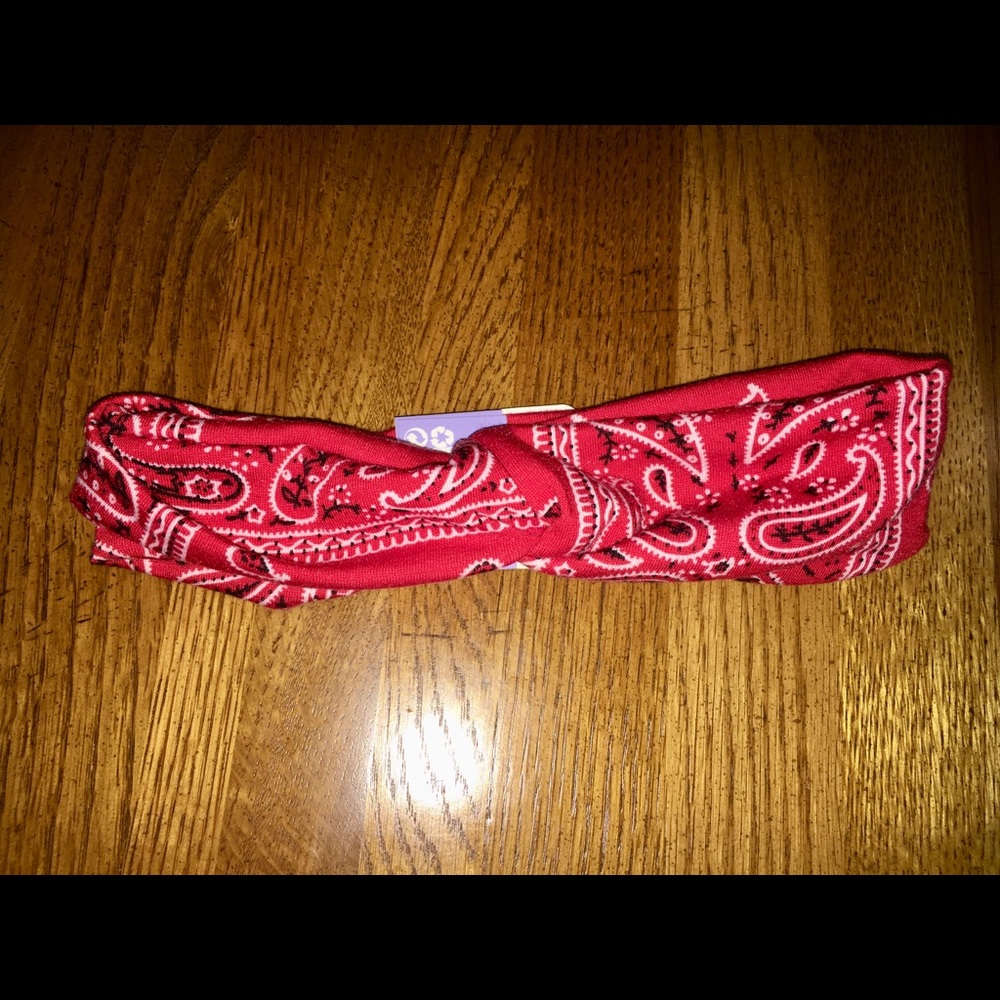 NWT red bandana headband